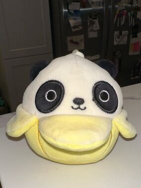 Squishmallows Keychain- Mini Panda Banana Plush